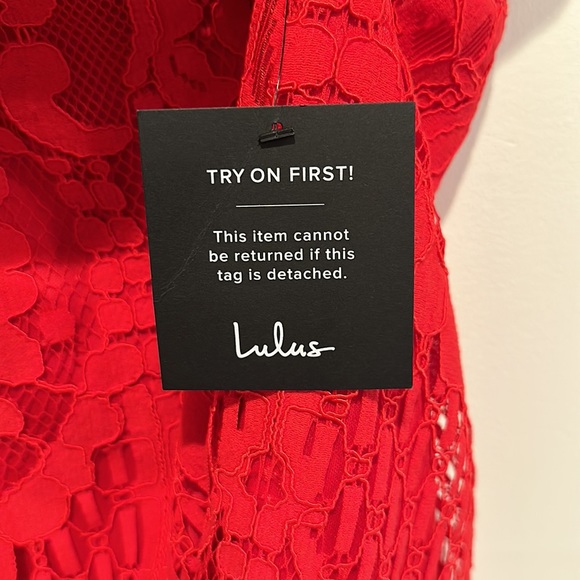 Red Lace Dress, size small - Picture 6 of 6